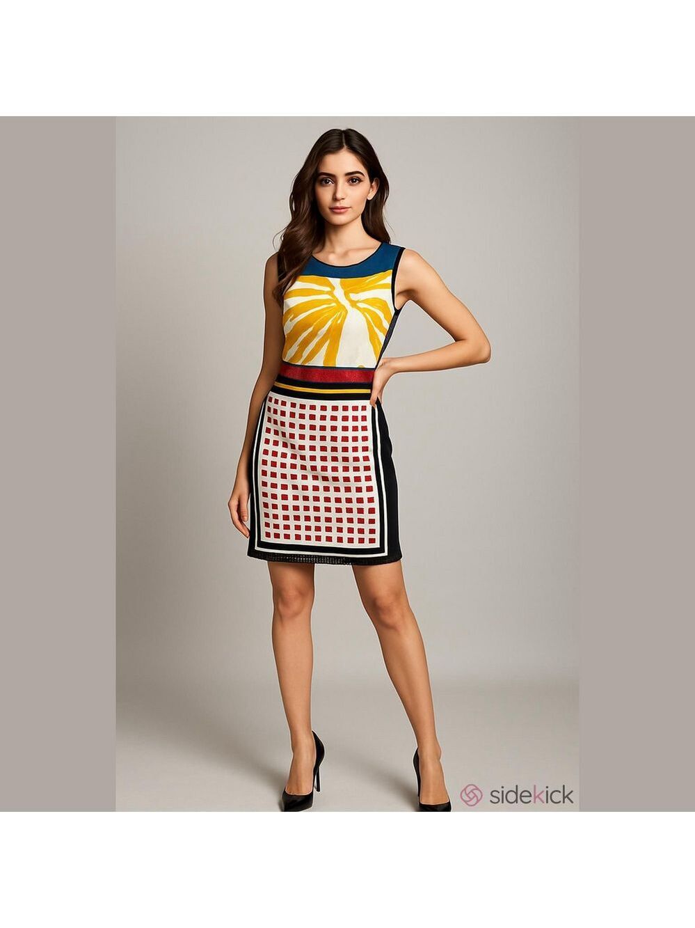 Roberto Cavalli 100% Silk Scarf Print Sleeveless Dress 2
